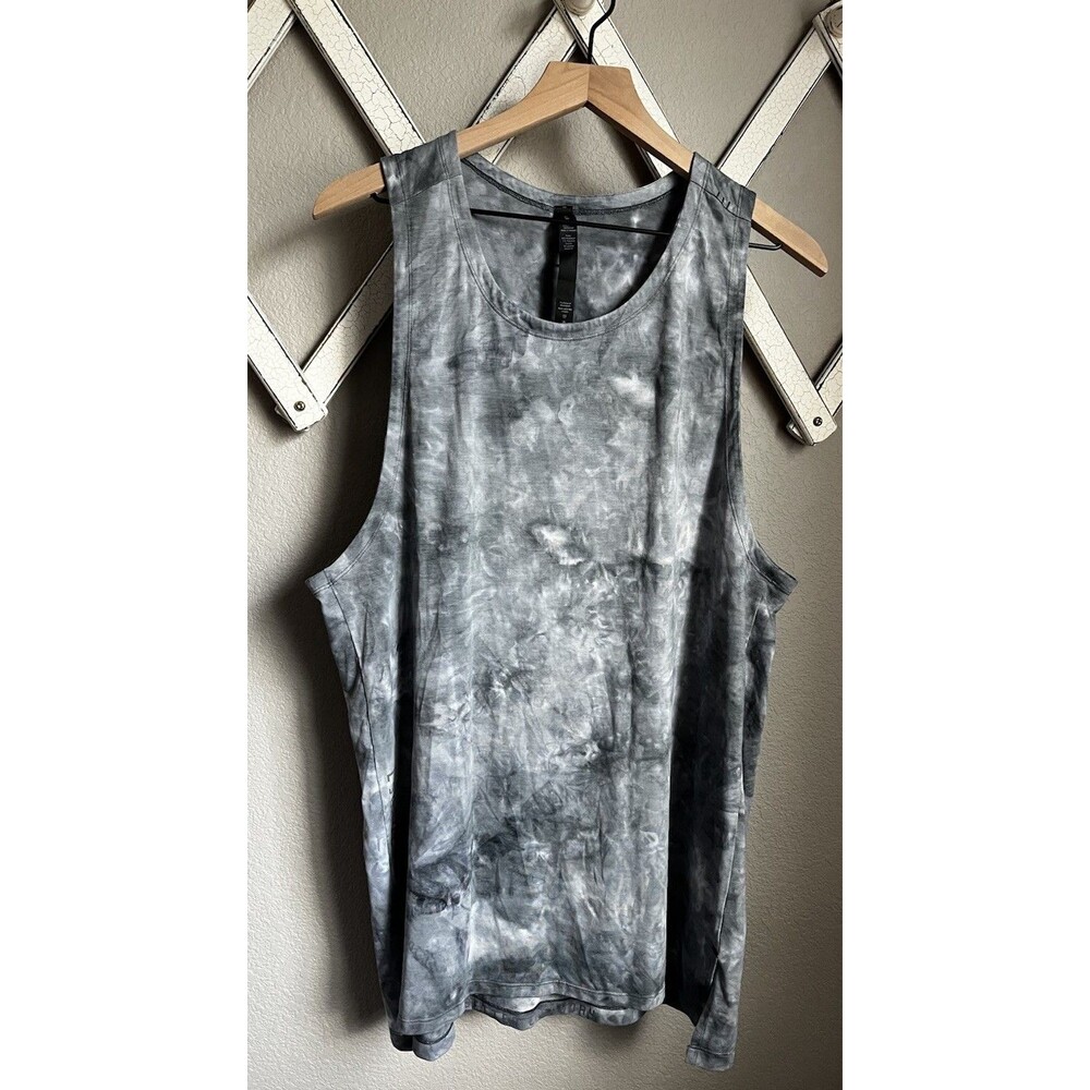 Lululemon Always Agile Men's XL Tank Top Gray Tie Dye Gym Training